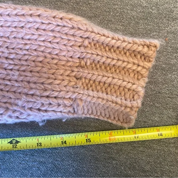 JACKSON ROWE I See You Chunky Cardigan Sweater Women Size Small Zip Dusty Pink - Picture 12 of 12
